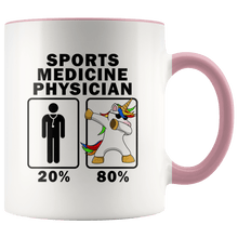 Load image into Gallery viewer, RobustCreative-Sports Medicine Physician Dabbing Unicorn 80 20 Principle Graduation Gift Mens - 11oz Accent Mug Medical Personnel Gift Idea
