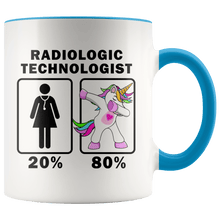 Load image into Gallery viewer, RobustCreative-Radiologic Technologist Dabbing Unicorn 20 80 Principle Superhero Girl Womens - 11oz Accent Mug Medical Personnel Gift Idea
