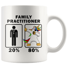 Load image into Gallery viewer, RobustCreative-Family Practitioner Dabbing Unicorn 80 20 Principle Graduation Gift Mens - 11oz White Mug Medical Personnel Gift Idea
