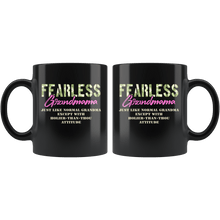 Load image into Gallery viewer, RobustCreative-Just Like Normal Fearless Grandmama Camo Uniform - Military Family 11oz Black Mug Active Component on Duty support troops Gift Idea - Both Sides Printed
