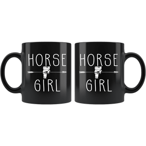 RobustCreative-Vermont Horse Girl Gifts Vermonter Shape Country for women - 11oz Black Mug Racing Lover Gift Idea