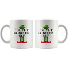 Load image into Gallery viewer, RobustCreative-Im The Granddaddy Elf Matching Family Christmas - 11oz White Mug Christmas group green pjs costume Gift Idea
