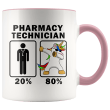 Load image into Gallery viewer, RobustCreative-Pharmacy Technician Dabbing Unicorn 80 20 Principle Graduation Gift Mens - 11oz Accent Mug Medical Personnel Gift Idea
