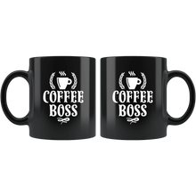 Load image into Gallery viewer, RobustCreative-Coffee Boss  for Coworker - Funny Saying Quote Black 11oz Mug Gift Idea
