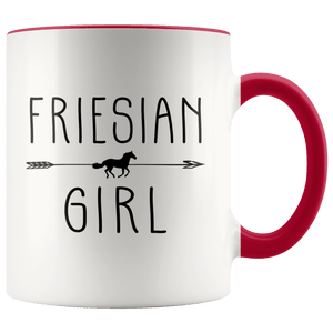 RobustCreative-Friesian Horse Girl Gifts Horses Lover Riding Racing - 11oz Accent Mug Riding Lover Gift Idea