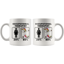 Load image into Gallery viewer, RobustCreative-Occupational Therapist Dabbing Unicorn 80 20 Principle Superhero Girl Womens - 11oz White Mug Medical Personnel Gift Idea
