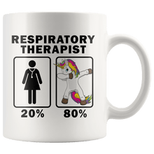 Load image into Gallery viewer, RobustCreative-Respiratory Therapist Dabbing Unicorn 80 20 Principle Superhero Girl Womens - 11oz White Mug Medical Personnel Gift Idea
