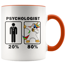 Load image into Gallery viewer, RobustCreative-Psychologist Dabbing Unicorn 80 20 Principle Graduation Gift Mens - 11oz Accent Mug Medical Personnel Gift Idea
