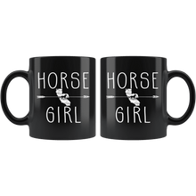 Load image into Gallery viewer, RobustCreative-California Horse Girl Gifts Californian Shape Country for women - 11oz Black Mug Riding Lover Gift Idea
