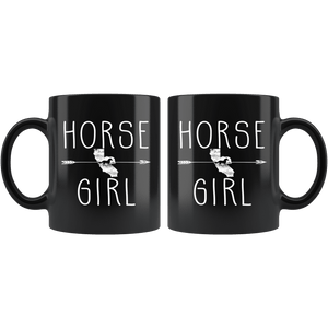 RobustCreative-California Horse Girl Gifts Californian Shape Country for women - 11oz Black Mug Riding Lover Gift Idea