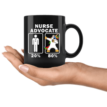 Load image into Gallery viewer, RobustCreative-Nurse Advocate Dabbing Unicorn 80 20 Principle Graduation Gift Mens - 11oz Black Mug Medical Personnel Gift Idea
