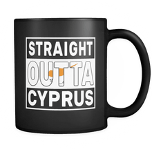 Load image into Gallery viewer, RobustCreative-Straight Outta Cyprus - Cypriot Flag 11oz Funny Black Coffee Mug - Independence Day Family Heritage - Women Men Friends Gift - Both Sides Printed (Distressed)

