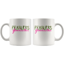 Load image into Gallery viewer, RobustCreative-Fearless Grandmother Camo Hard Charger Veterans Day - Military Family 11oz White Mug Retired or Deployed support troops Gift Idea - Both Sides Printed
