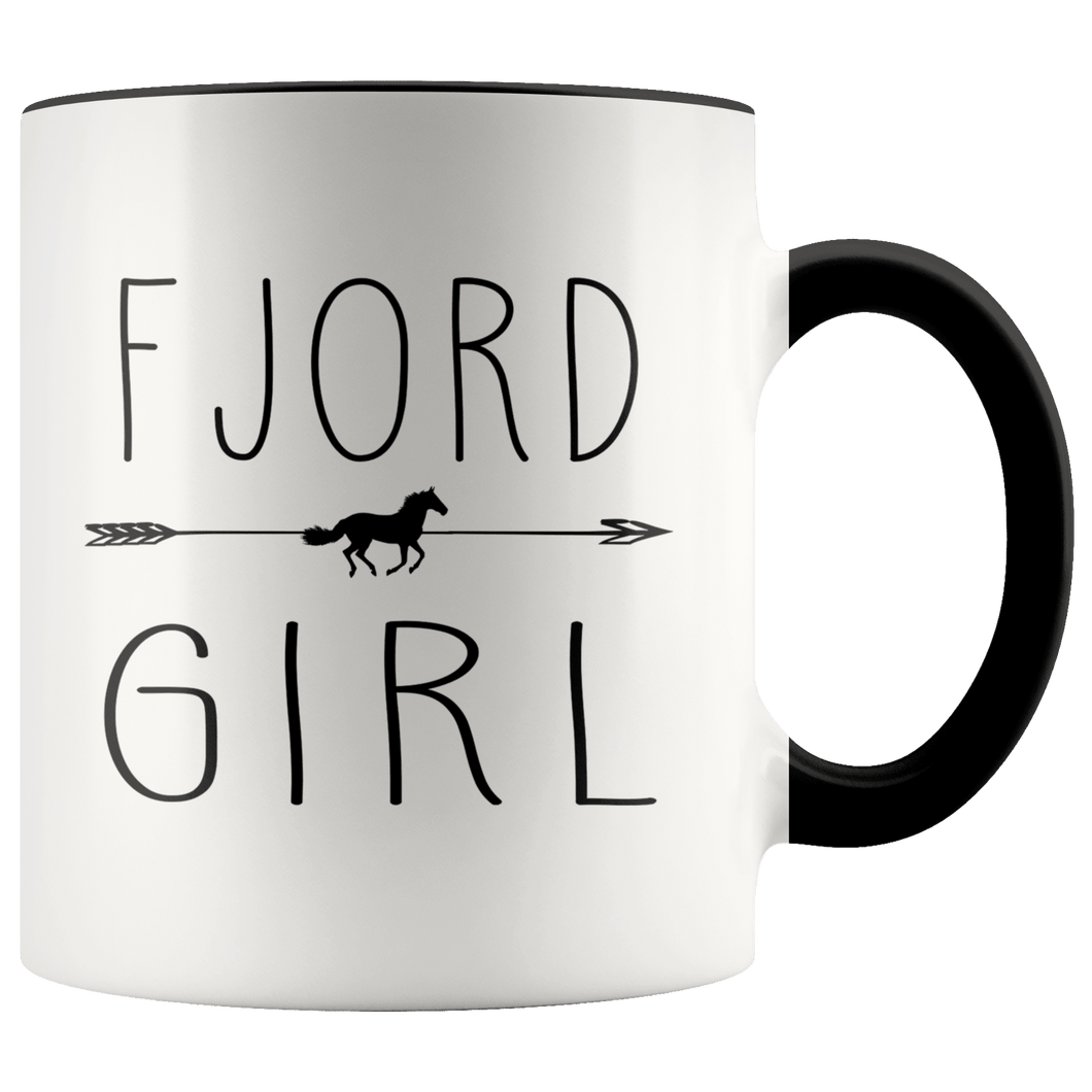 RobustCreative-Fjord Horse Girl Gifts Horses Lover Riding Racing - 11oz Accent Mug Riding Lover Gift Idea