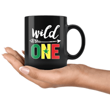 Load image into Gallery viewer, RobustCreative-Senegal Wild One Birthday Outfit 1 Senegalese Flag Black 11oz Mug Gift Idea
