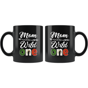 RobustCreative-Mexican Mom of the Wild One Birthday Mexico Flag Black 11oz Mug Gift Idea