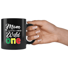 Load image into Gallery viewer, RobustCreative-Senegalese Mom of the Wild One Birthday Senegal Flag Black 11oz Mug Gift Idea
