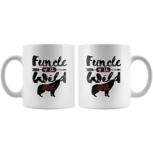 Load image into Gallery viewer, RobustCreative-Strong Funcle of the Wild One Wolf 1st Birthday Wolves - 11oz White Mug plaid pajamas Gift Idea
