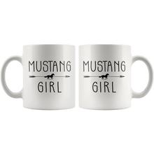 Load image into Gallery viewer, RobustCreative-Mustang Horse Girl Gifts Horses Lover Riding Racing - 11oz White Mug Racing Lover Gift Idea
