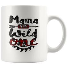 Load image into Gallery viewer, RobustCreative-Mama of the Wild One Lumberjack Woodworker Sawdust - 11oz White Mug measure once plaid pajamas Gift Idea
