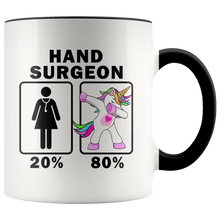 Load image into Gallery viewer, RobustCreative-Hand Surgeon Dabbing Unicorn 20 80 Principle Superhero Girl Womens - 11oz Accent Mug Medical Personnel Gift Idea
