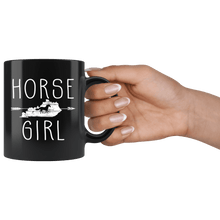 Load image into Gallery viewer, RobustCreative-Kentucky Horse Girl Gifts Kentuckian Shape Country for women - 11oz Black Mug Racing Lover Gift Idea
