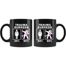 Load image into Gallery viewer, RobustCreative-Trauma Surgeon Dabbing Unicorn 20 80 Principle Superhero Girl Womens - 11oz Black Mug Medical Personnel Gift Idea
