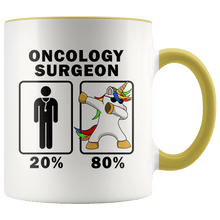 Load image into Gallery viewer, RobustCreative-Oncology Surgeon Dabbing Unicorn 80 20 Principle Graduation Gift Mens - 11oz Accent Mug Medical Personnel Gift Idea
