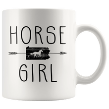 Load image into Gallery viewer, RobustCreative-Pennsylvania Horse Girl Gifts Pennsylvanian Shape Country for women - 11oz White Mug Riding Lover Gift Idea
