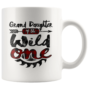 RobustCreative-Grand Daughter of the Wild One Lumberjack Woodworker - 11oz White Mug sawdust is mans glitter Gift Idea