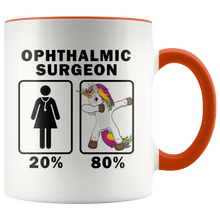 Load image into Gallery viewer, RobustCreative-Ophthalmic Surgeon Dabbing Unicorn 80 20 Principle Superhero Girl Womens - 11oz Accent Mug Medical Personnel Gift Idea
