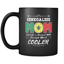 Load image into Gallery viewer, RobustCreative-Best Mom Ever is from Senegal - Senegalese Flag 11oz Funny Black Coffee Mug - Mothers Day Independence Day - Women Men Friends Gift - Both Sides Printed (Distressed)
