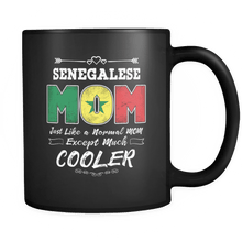 Load image into Gallery viewer, RobustCreative-Best Mom Ever is from Senegal - Senegalese Flag 11oz Funny Black Coffee Mug - Mothers Day Independence Day - Women Men Friends Gift - Both Sides Printed (Distressed)
