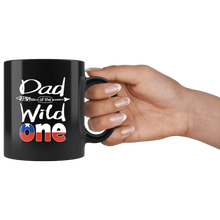 Load image into Gallery viewer, RobustCreative-Chilean Dad of the Wild One Birthday Chile Flag Black 11oz Mug Gift Idea
