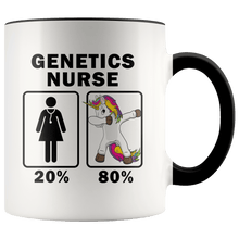 Load image into Gallery viewer, RobustCreative-Genetics Nurse Dabbing Unicorn 80 20 Principle Superhero Girl Womens - 11oz Accent Mug Medical Personnel Gift Idea
