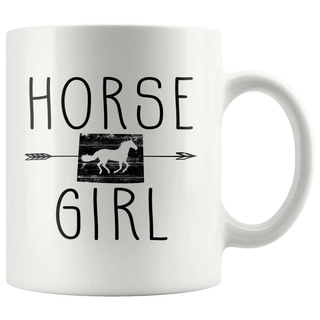 RobustCreative-Colorado Horse Girl Gifts Coloradan Shape Country for women - 11oz White Mug Racing Lover Gift Idea