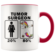 Load image into Gallery viewer, RobustCreative-Tumor Surgeon Dabbing Unicorn 80 20 Principle Superhero Girl Womens - 11oz Accent Mug Medical Personnel Gift Idea
