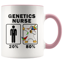 Load image into Gallery viewer, RobustCreative-Genetics Nurse Dabbing Unicorn 80 20 Principle Graduation Gift Mens - 11oz Accent Mug Medical Personnel Gift Idea

