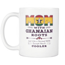 Load image into Gallery viewer, RobustCreative-Best Mom Ever with Ghanaian Roots - Ghana Flag 11oz Funny White Coffee Mug - Mothers Day Independence Day - Women Men Friends Gift - Both Sides Printed (Distressed)

