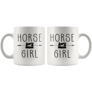 RobustCreative-Oregon Horse Girl Gifts Oregonian Shape Country for women - 11oz White Mug Racing Lover Gift Idea