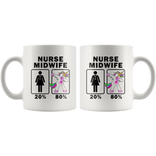 Load image into Gallery viewer, RobustCreative-Nurse Midwife Dabbing Unicorn 20 80 Principle Superhero Girl Womens - 11oz White Mug Medical Personnel Gift Idea
