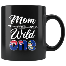 Load image into Gallery viewer, RobustCreative-Caymanian Mom of the Wild One Birthday Cayman Islands Flag Black 11oz Mug Gift Idea

