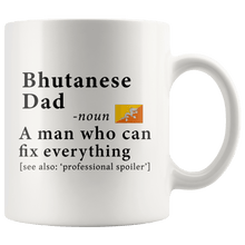 Load image into Gallery viewer, RobustCreative-Bhutanese Dad Definition Bhutan Flag Fathers Day - 11oz White Mug family reunion gifts Gift Idea
