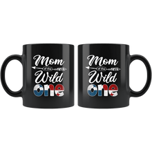 Load image into Gallery viewer, RobustCreative-Panamanian Mom of the Wild One Birthday Panama Flag Black 11oz Mug Gift Idea

