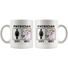 Load image into Gallery viewer, RobustCreative-Physician Dabbing Unicorn 20 80 Principle Superhero Girl Womens - 11oz White Mug Medical Personnel Gift Idea
