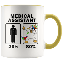 Load image into Gallery viewer, RobustCreative-Medical Assistant Dabbing Unicorn 80 20 Principle Graduation Gift Mens - 11oz Accent Mug Medical Personnel Gift Idea
