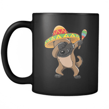 Load image into Gallery viewer, RobustCreative-Dabbing Belgian Malinois Dog in Sombrero - Cinco De Mayo Mexican Fiesta - Dab Dance Mexico Party - 11oz Black Funny Coffee Mug Women Men Friends Gift ~ Both Sides Printed
