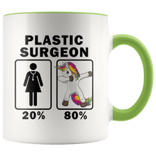 Load image into Gallery viewer, RobustCreative-Plastic Surgeon Dabbing Unicorn 80 20 Principle Superhero Girl Womens - 11oz Accent Mug Medical Personnel Gift Idea
