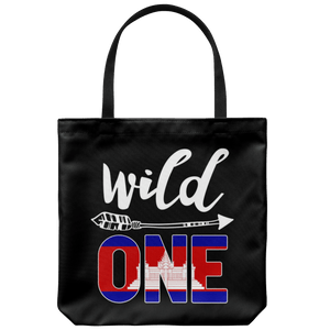 RobustCreative-Cambodia Wild One Birthday Outfit 1 Cambodian Flag Tote Bag Gift Idea