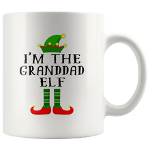 Load image into Gallery viewer, RobustCreative-Im The Granddad Elf Matching Family Christmas - 11oz White Mug Christmas group green pjs costume Gift Idea
